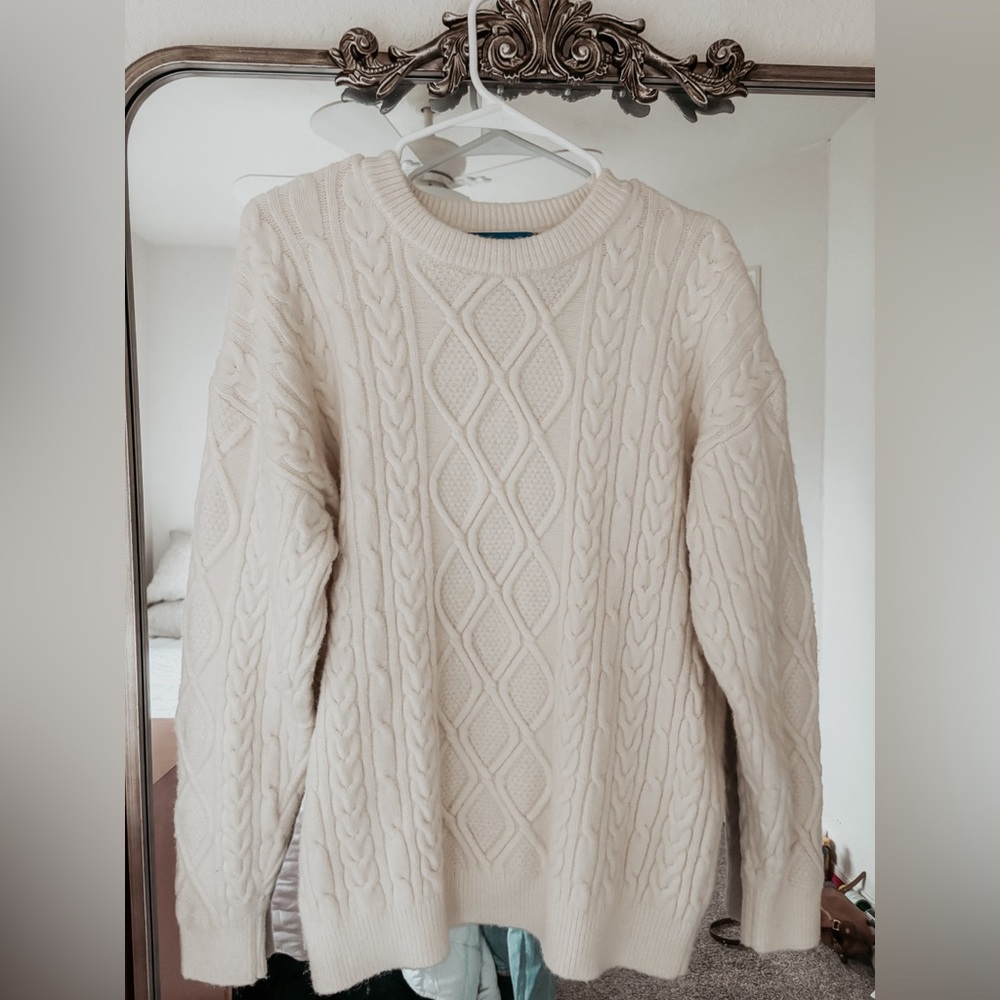 Aelfric Eden Cream Cable Knit Sweater
